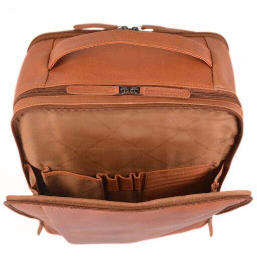The Chesterfield Brand Kožený batoh na notebook 15,6" Soraja C58.700031 koňakový organizér