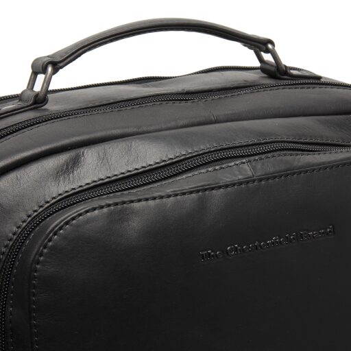 The Chesterfield Brand kožený batoh na notebook 15" Lennox C58.071100 černý logo