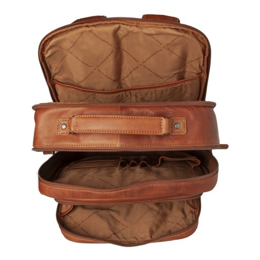 The Chesterfield Brand kožený batoh na notebook 15" Lennox C58.071131 koňak vnitřní kapsy