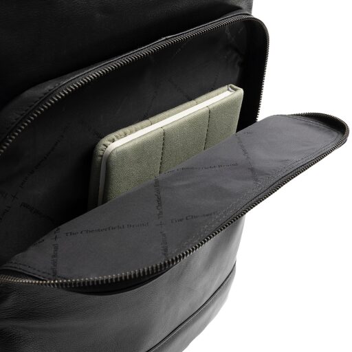 The Chesterfield Brand Kožený batoh na notebook Marvello C58.035000 černý přední přihrádka
