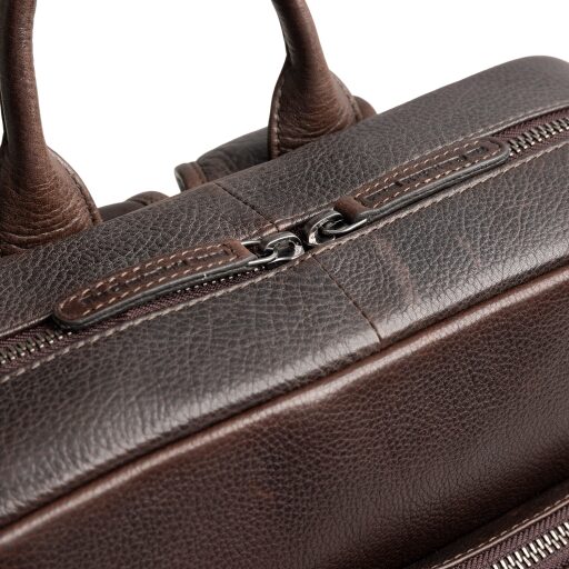The Chesterfield Brand Kožený batoh na notebook Marvello C58.035001 hnědý dvoucestný zip