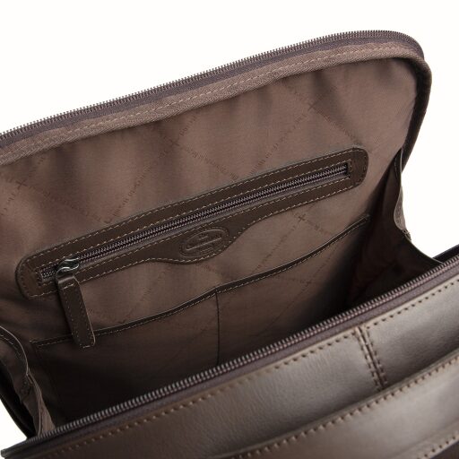 The Chesterfield Brand Kožený batoh na notebook Quincy C58.035201 hnědý vnitřní přihrádky