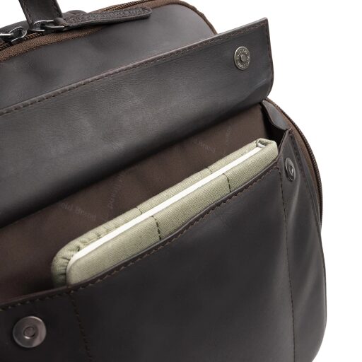 The Chesterfield Brand Kožený batoh na notebook Rich C58.015701 hnědý přední přihrádka