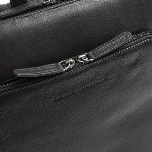 The Chesterfield Brand Kožený batoh na notebook Roswerra C58.034900 černý logo