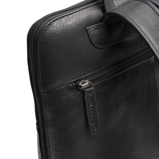 The Chesterfield Brand Kožený batoh na notebook Roswerra C58.034900 černý zadní přihrádka