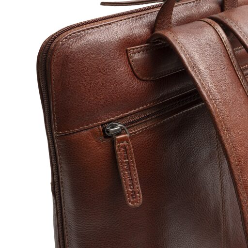 The Chesterfield Brand Kožený batoh na notebook Rosverra C58.034931 koňakový zadní přihrádka