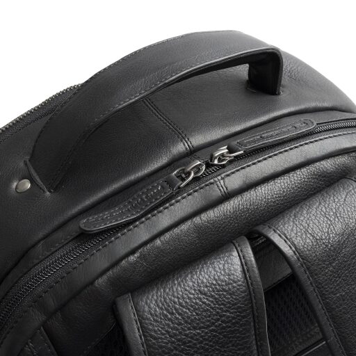 The Chesterfield Brand Kožený batoh na notebook Serenzo C58.035100 černý dvoucestný zip