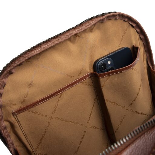 The Chesterfield Brand Kožený batoh na notebook Serenzo C58.035131 koňakový vnitřní přihrádky