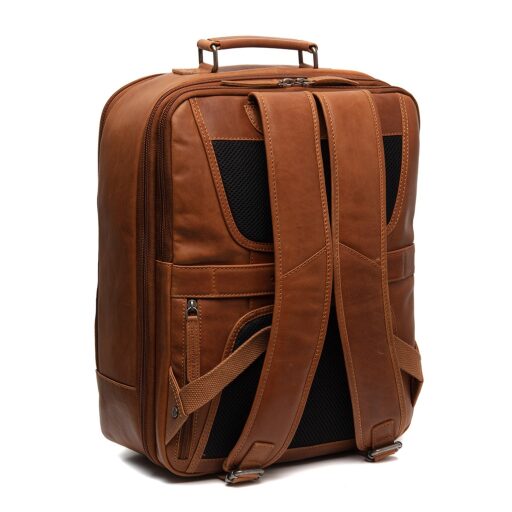Pánský kožený business batoh s přihrádkou na notebook Chesterfield Brand Jamaica C58.032631 koňakový - zadní strana batohu