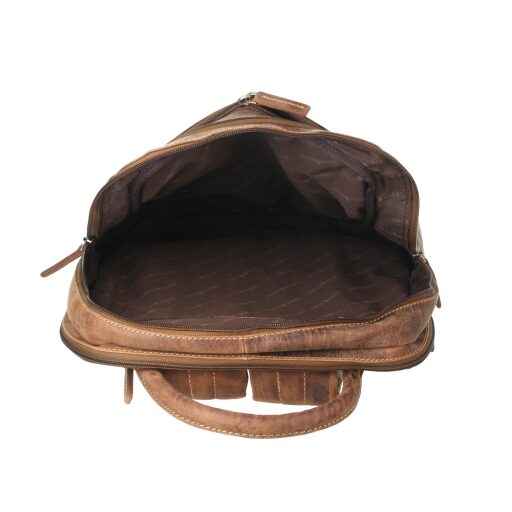 GREENBURRY Kožený vintage business batoh Arden 1531-25 hnědý