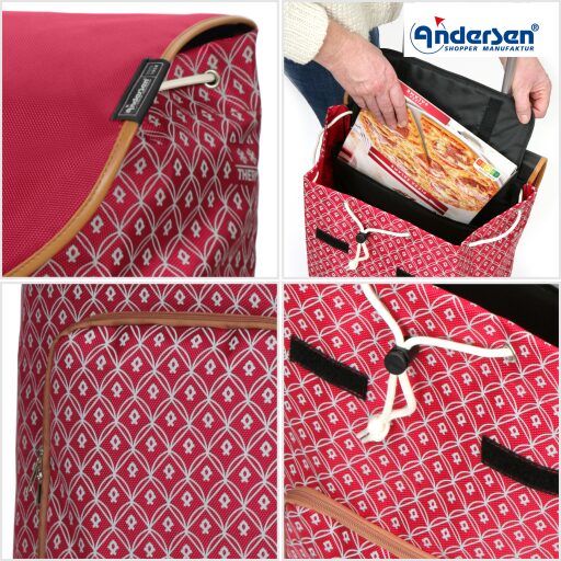 Andersen Nákupní taška schodolez SCALA SHOPPER TREPPENSTEIGER® FAMKE 119-174-70 červená