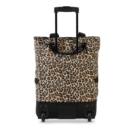 PUNTA wheel Nákupní taška na kolečkách 10008-0112 hnědá leopardí vzor zadní strana