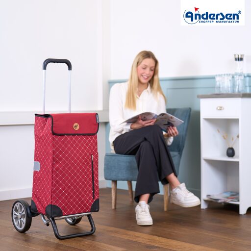 Andersen Nákupní taška na kolečkách SCALA SHOPPER® Sofia 115-202-70 červená image