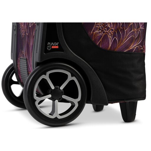 PUNTA wheel Velká nákupní taška na kolečkách 10303-3031 fialová s květy