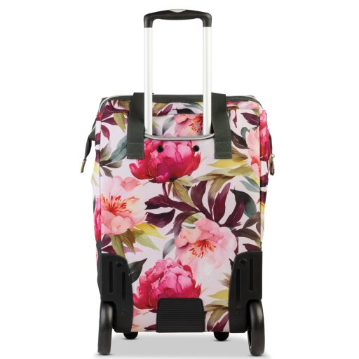 PUNTA wheel Velká nákupní taška na kolečkách 10303-9800 barevná s květy zadní strana