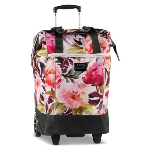 PUNTA wheel Velká nákupní taška na kolečkách 10303-9800 barevná s květy přední strana