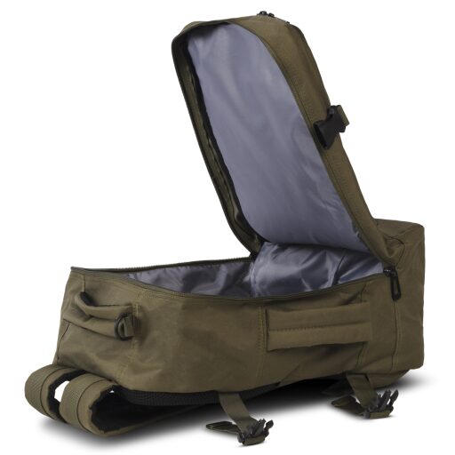 BestWay Cestovní batoh 40x25x20 cm Cabin Pro Small 40328-2600 zelený - otevřená hlavní přihrádka