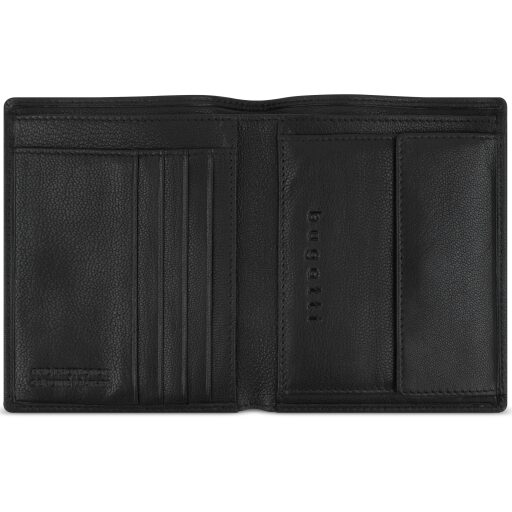 Bugatti pánská kožená peněženka RFID Black Magic 49123601 černá otevřená
