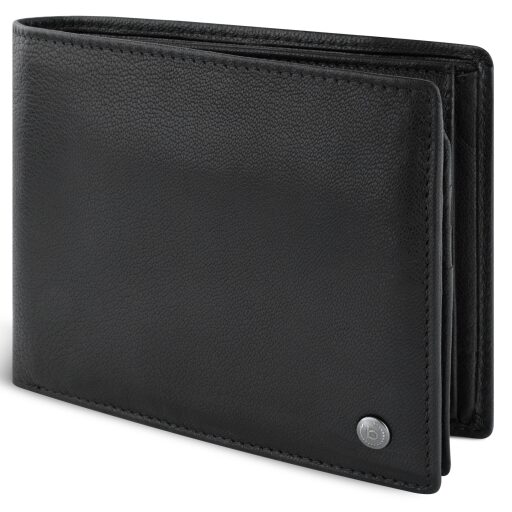 Bugatti pánská kožená peněženka RFID Black Magic 49123701 černá pootevřená