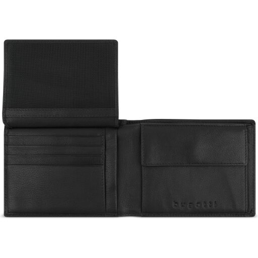 Bugatti pánská kožená peněženka RFID Black Magic 49123701 černá rozklapávací