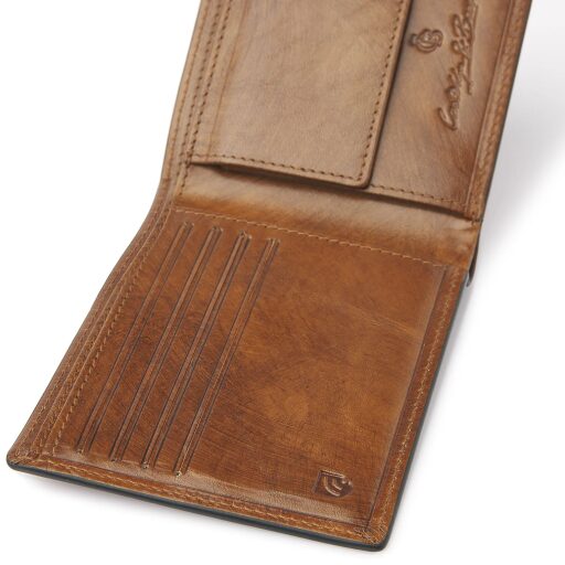 Castelijn & Beerens Luxusní pánská kožená peněženka RFID Rien 524288 NT koňaková - sloty na karty