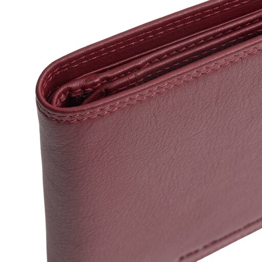 Pánská kožená peněženka RFID Frederick červená detail