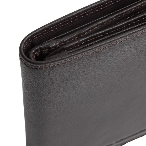Pánská kožená peněženka RFID Frederick hnědá detail