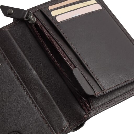 Pánská kožená peněženka RFID Frederick hnědá na mince