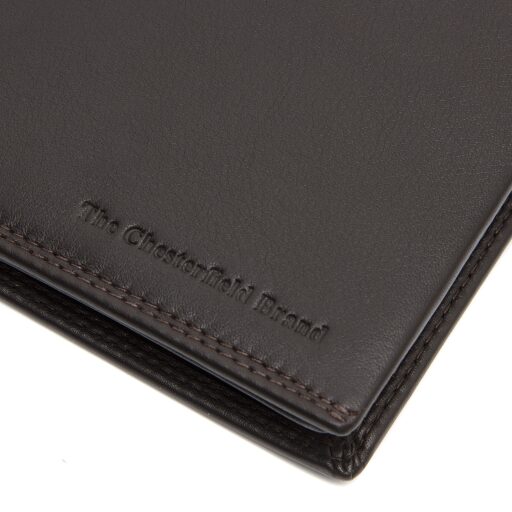 Pánská kožená peněženka RFID Hanson C08.052801 hnědá logo