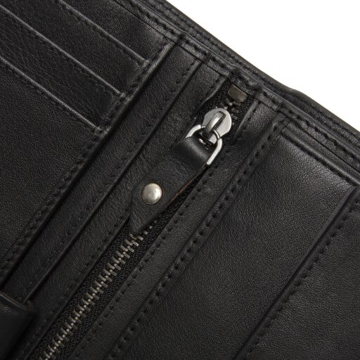 Pánská kožená peněženka RFID Leroy C08.053000 černá detail