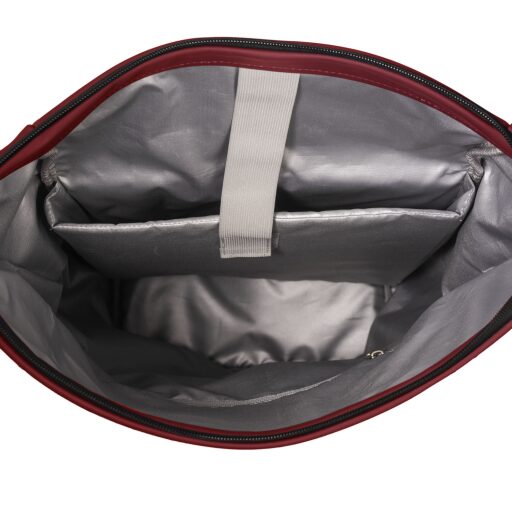 DANIEL RAY Rolovací batoh na notebook 15″ Highlands DRS25.1086M.57 burgundy otevřený