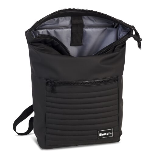 Sportovní batoh na notebook Bench Hydro no-roll-top 64195-0100 černý - otevřený