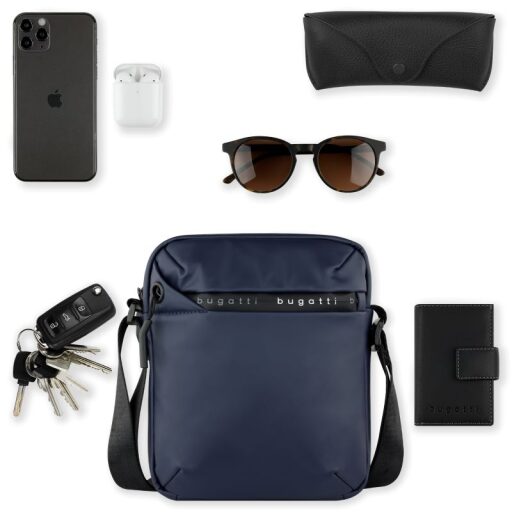 Bugatti taška na doklady přes rameno Blanc 49660205 modrá obsah