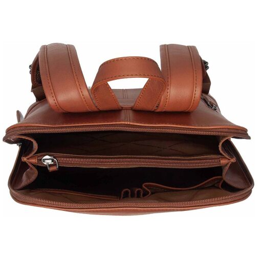 The Chesterfield Brand Dámský kožený batůžek Tigris C58.034531 koňakový otevřený