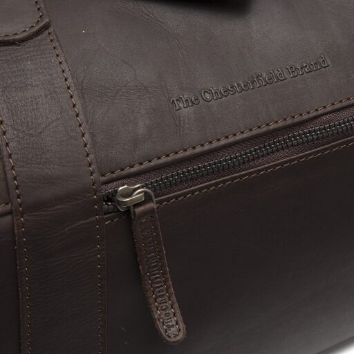 The Chesterfield Brand Kožená cestovní taška Portsmouth 2 C20.006201 hnědá logo