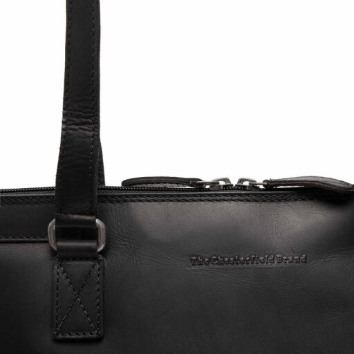 The Chesterfield Brand Dámská kožená kabelka Elvar C48.141300 černá logo