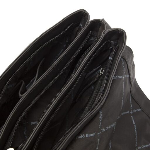 The Chesterfield Brand Klopová kožená kabelka přes rameno Millie C48.111600 černá - přihrádky