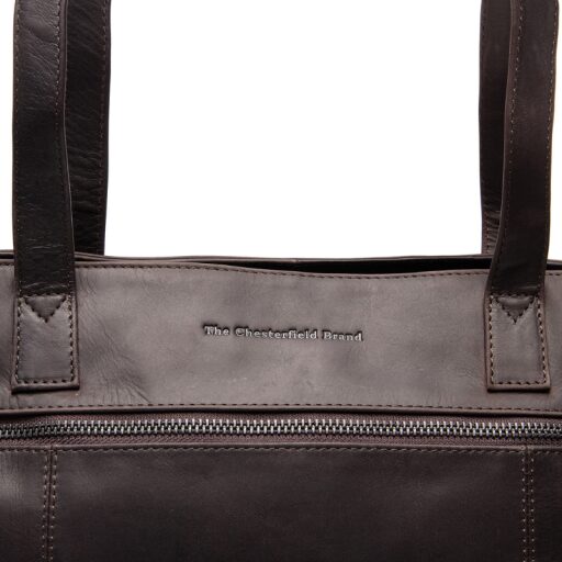 The Chesterfield Brand Kožená shopper kabelka na notebook 14" Osira C38.022601 hnědá logo