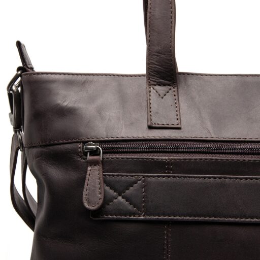 The Chesterfield Brand Kožená shopper kabelka na notebook 14" Osira C38.022601 hnědá detail