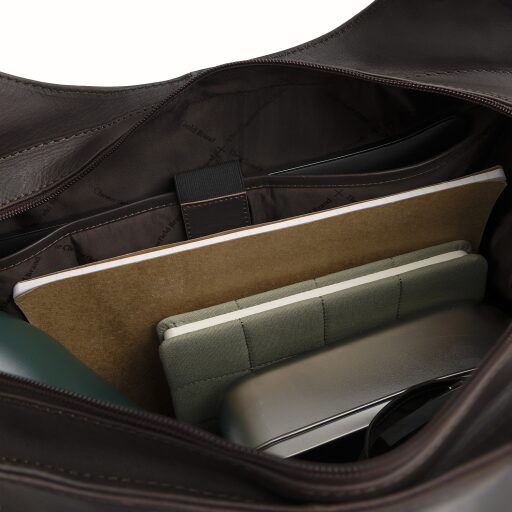 The Chesterfield Brand Kožená kabelka na notebook  Mireya C38.023201 hnědá otevřená