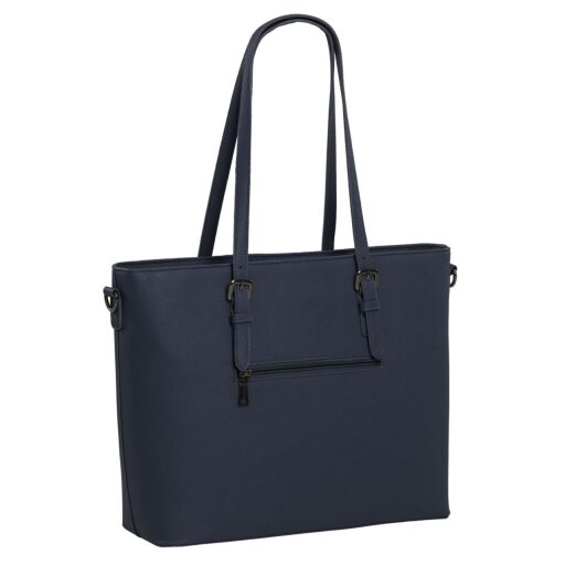 DANIEL RAY velká shopper kabelka na notebook 15,6" Lithgow DR18.1619.10 tmavě modrá zadní strana