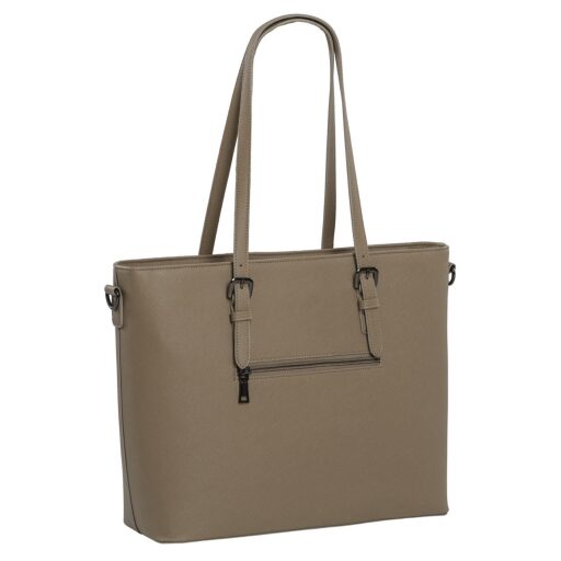 DANIEL RAY velká shopper kabelka na notebook 15,6" Lithgow DR18.1619.39 béžová zadní strana