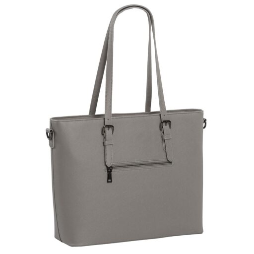 DANIEL RAY velká shopper kabelka na notebook 15,6" Lithgow DR18.1619.59 světle šedá zadní strana