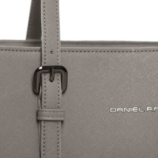 DANIEL RAY velká shopper kabelka na notebook 15,6" Lithgow DR18.1619.59 světle šedá logo