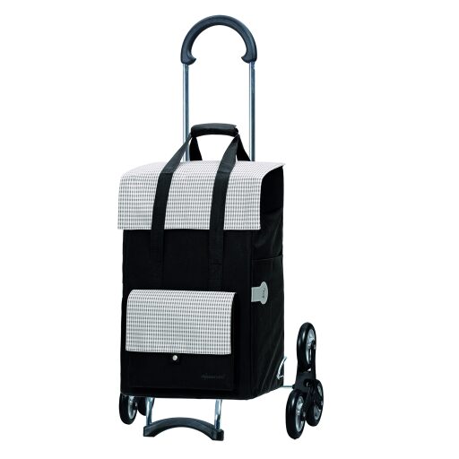 Andersen Nákupní taška na kolečkách do schodů SCALA SHOPPER TREPPENSTEIGER® MILLA 119-023-40 černo-béžová