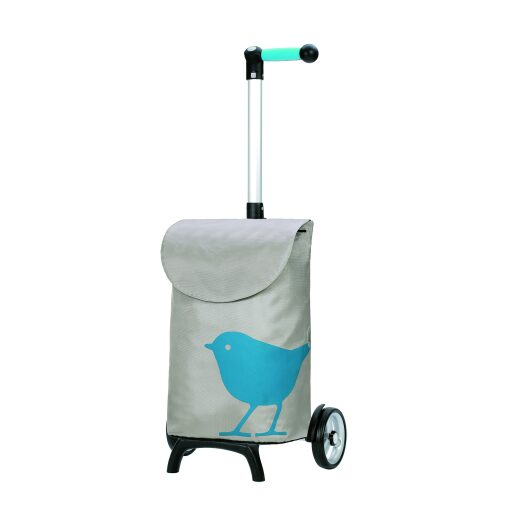 Andersen Nákupní taška na kolečkách UNUS SHOPPER® FUN BIRD 121-102-90 šedá