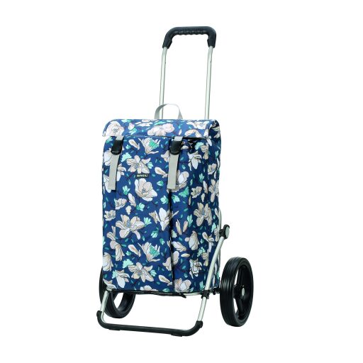 Andersen Nákupní taška na velkých kolečkách ROYAL SHOPPER® BASIL 166-031-90 magnólie modrá