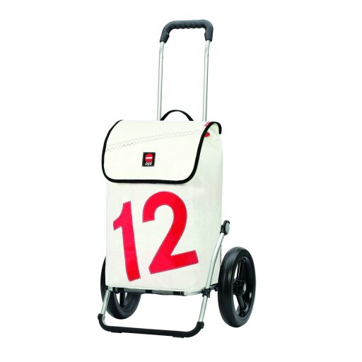 Andersen Stylová nákupní taška na velkých kolečkách ROYAL SHOPPER  360°LUV®164-090-12 bílá