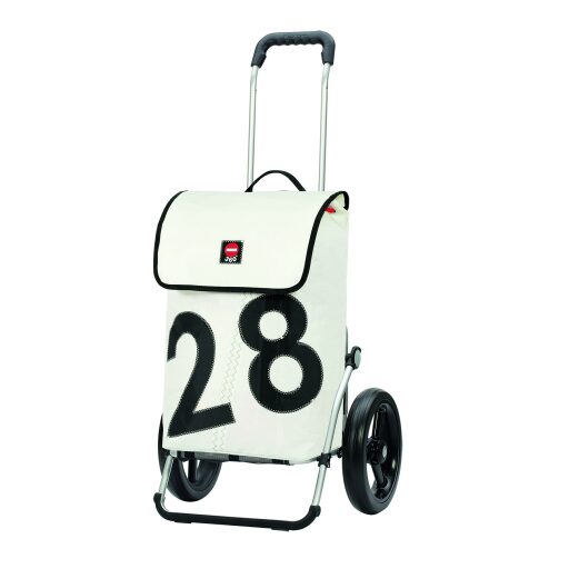Andersen Stylová nákupní taška na velkých kolečkách ROYAL SHOPPER  360°LUV®164-090-28 bílá