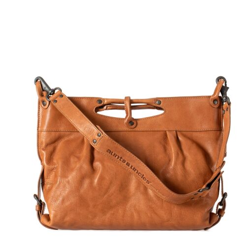 Dámská kožená kabelka Aunts & Uncles Muffin koňaková